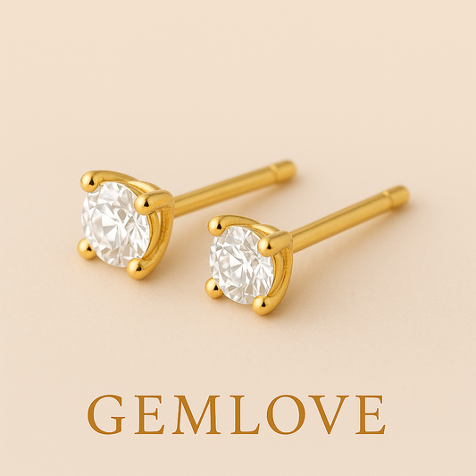 Lab Grown Diamond Stud Earrings – 1 CTW in 14K Gold