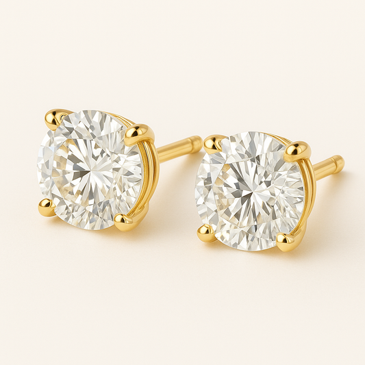 Timeless 2 Carat Lab Grown Diamond Earrings in 14K Gold