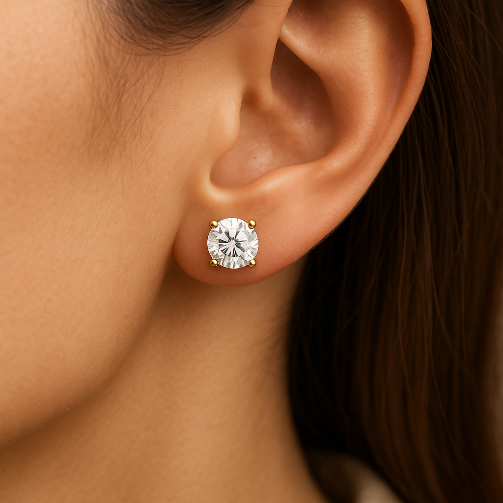 Timeless 2 Carat Lab Grown Diamond Earrings in 14K Gold
