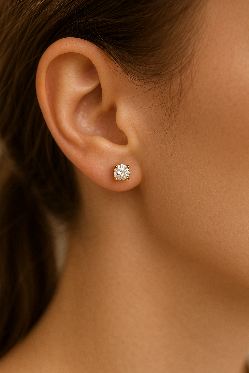 Lab Grown Diamond Stud Earrings – 1 CTW in 14K Gold