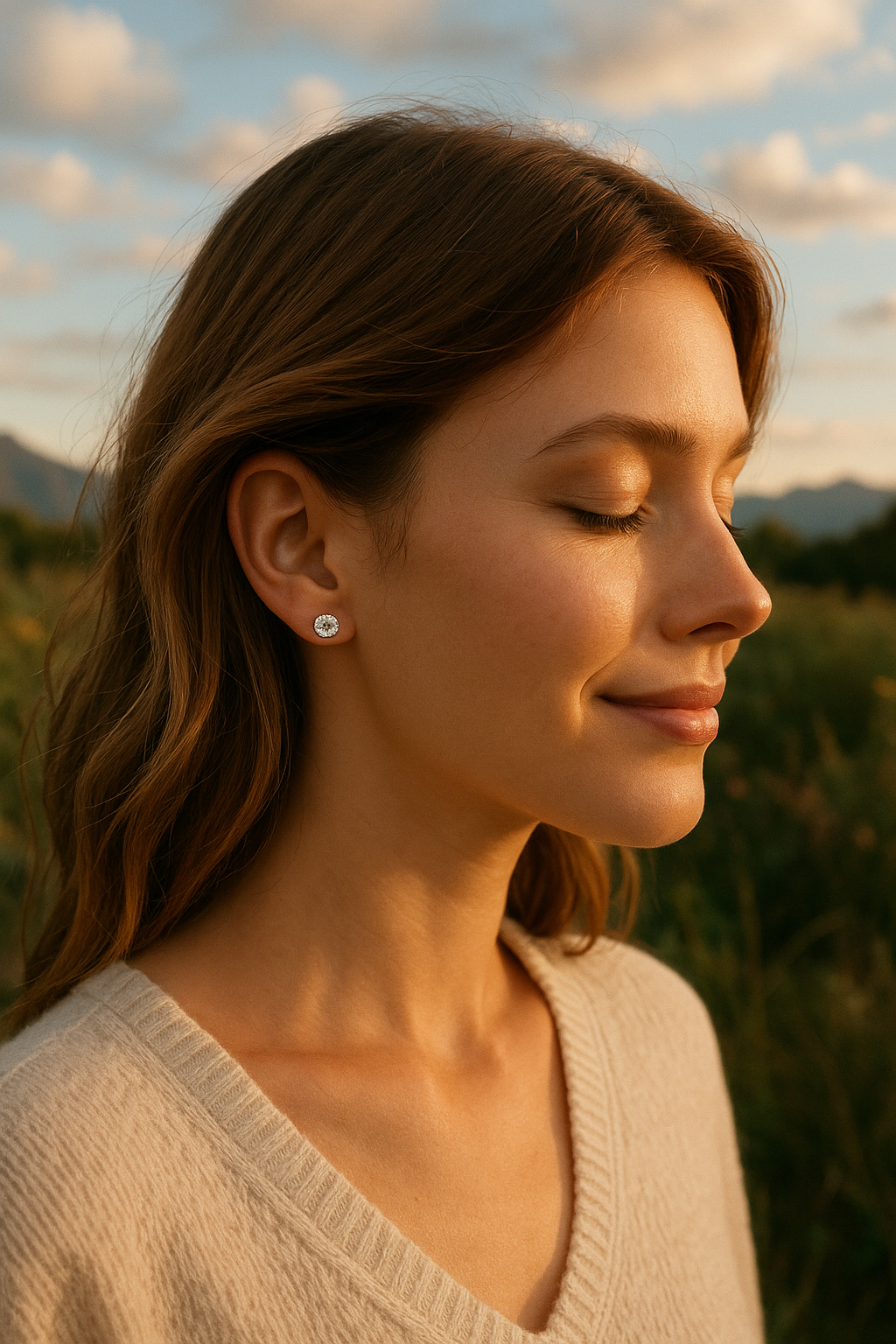 1.5 Carat Lab-Grown Diamond Stud Earrings in 14K White Gold – 4 Prong Basket Setting